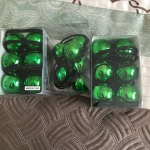 Christmas Bungee Bobbles, green decor item. Like new.